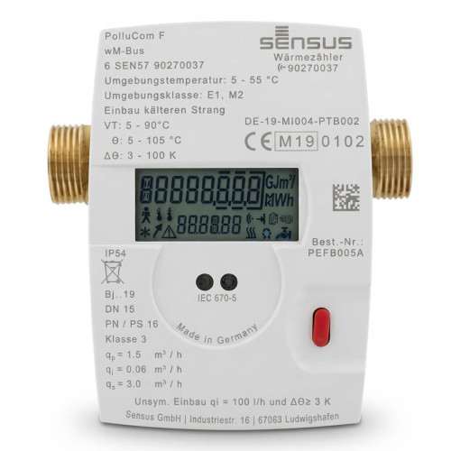 Sensus PolluCom F/Standard – merač tepla (kalorimeter), qp 0,6-2,5, impulzný výstup