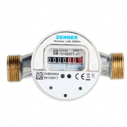 Zenner Minomess APZ LoRa - jednovtokový bytový vodomer SV/TUV, DN 15-20, LoRaWAN
