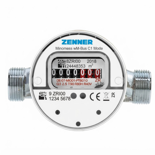 Zenner Minomess APZ Wireless M-Bus - jednovtokový bytový vodomer SV/TUV, DN 15-20
